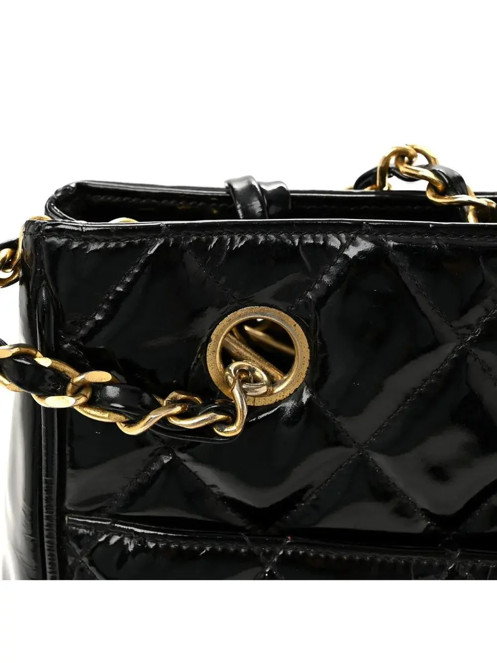 Chanel Patent Quilted Shopping Tote #360758C18B
